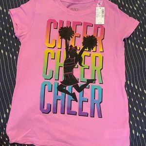 Girl’s Cheer tshirt pink size 10-12